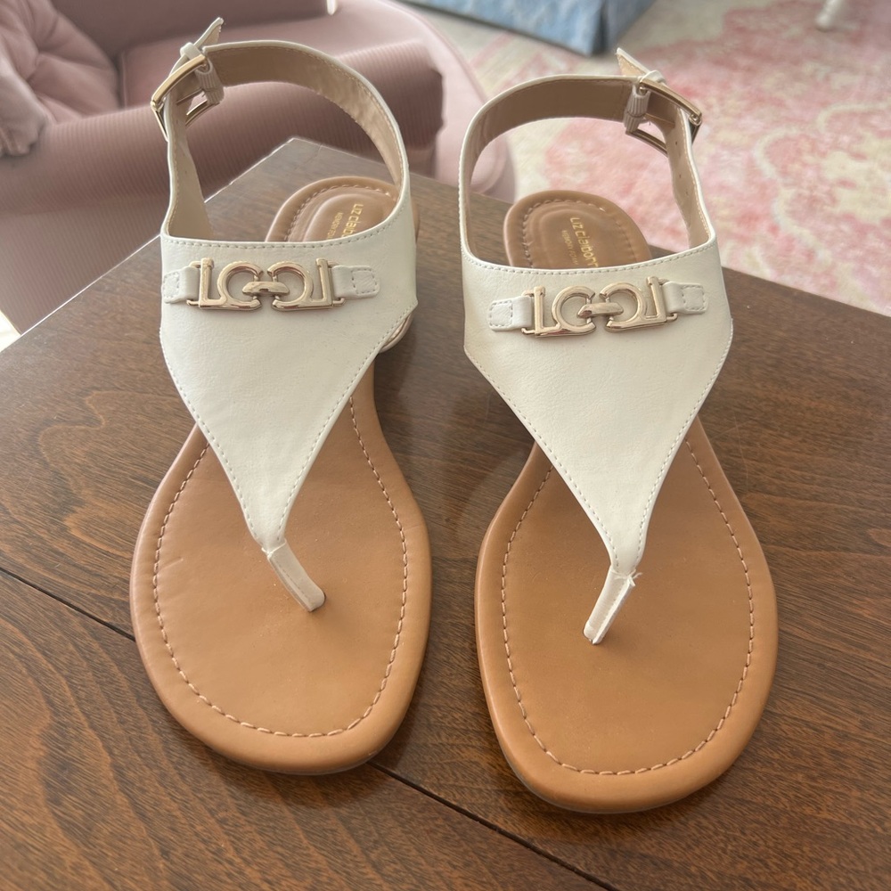 Women's Cream and Tan Sandals